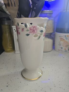 Vintage Lenox Barrington Collection Pierced Flower Vase